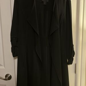 Elegant Black Drape Cardigan